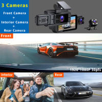 Cámara De Interior Wifi 3 Canales 1080P Para Coche DVR Grabadora De Vídeo Negocio Negro Con Lente Para Cabina Y Parking Monitor - details 2