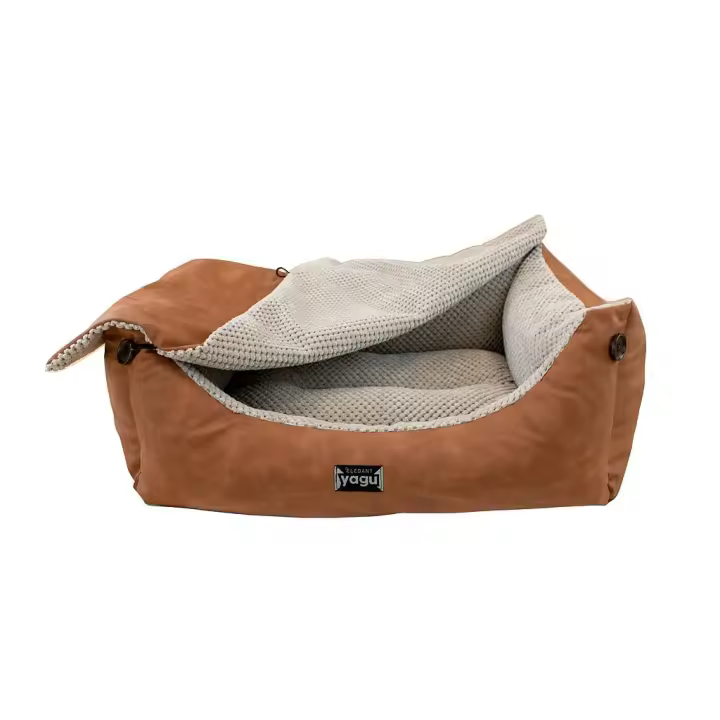 Cama para Perros y Gatos Yagu Cover Moca | Cálido y Acogedor - 1