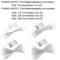 Luz De Enredadera LED Para Fiesta De Boda Y Decoración De Navidad Con 10/20/40/80 LEDS Cadena De Luces Festoon Para Dormitorio Estilo Estrellado Piloto Inalámbrico 3V - details 0