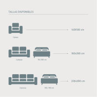 Colcha Multiusos LISA. Funda de Sofá - Tejido 85% Algodón/15% Poliéster - Medida 180x280 cm (Sofá 2 Plazas - Cama 90/105 cm). Color Negro - Sedalinne - details 2
