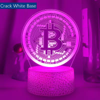 Lámpara De Noche LED De Acrílico Bitcoin Sensor Táctil Cambio De Color 7 Luces Decorativas Para Habitación Piloto Incluido - details 5