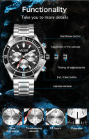Reloj De Pulsera Deportivo Para Hombre MEGIR Lujo Negocios Caso Grande Luminoso Cronógrafo Resistente Al Agua Con Fecha - details 6