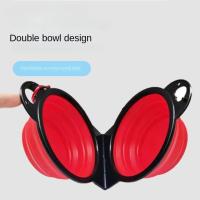 Tazón De Alimentación Plegable Para Mascotas 2 En 1 Portátil Para Viajes Doble Cuenco Para Perros Y Gatos Suministros De Mascotas - details 3