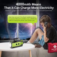 Radio linterna de emergencia, Radio solar con manivela AM/FM/NOAA Mejorada (2025) con Batería recargable de 4000 mAh, lámpara de Lectura con sensor, linterno de 3 Modos y Cargador de teléfono para huracanes y tornados. - details 3