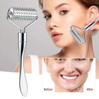 Rodillo De Masaje Facial Y Corporal Con Agujas Microneedles Aplicador De Crema Facial Herramienta Para Adelgazamiento Facial Y Cuidado De La Piel - details 1