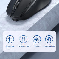 Ratón Inalámbrico Bluetooth Recargable Aieach Ergonómico Silencioso Para Computadora Laptop MacBook Con 4 Botones Y DPI De 2000 - details 1