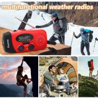 Radio solar portátil, manivela principal, Radio Am/FM/NOAA, Dispositivo de emergencia de Radio Meteorológica con interior de 3 LED y Cargador de teléfono para senderismo, camping, Radio en el lugar de Trabajo - details 3