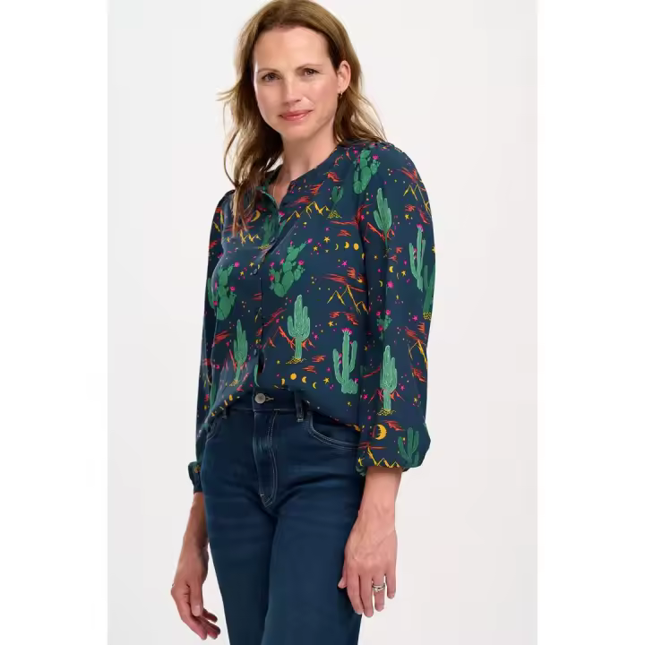 SUGARHILL BRIGHTON - Camisa Hannah en color azul marino - estampado desierto nocturno de Sugarhill Brighton - 1