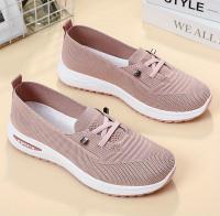 Zapatos Casuales Para Mujer En Color Rosa Zapatos De Malla Transpirables Y Moda Para Caminar Y Correr Zapatillas Planas Vulcanizadas 2024 - details 5