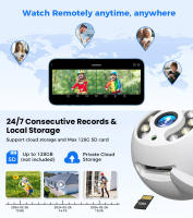Cámara WiFi exterior Hiseeu WS318 4K 6MP, con doble lente y doble pantalla, audio bidireccional, visión nocturna en color, seguimiento automático, detección de humanos por inteligencia artificial, resistente a la intemperie IP66, compatible con WiFi 2.4G - details 14