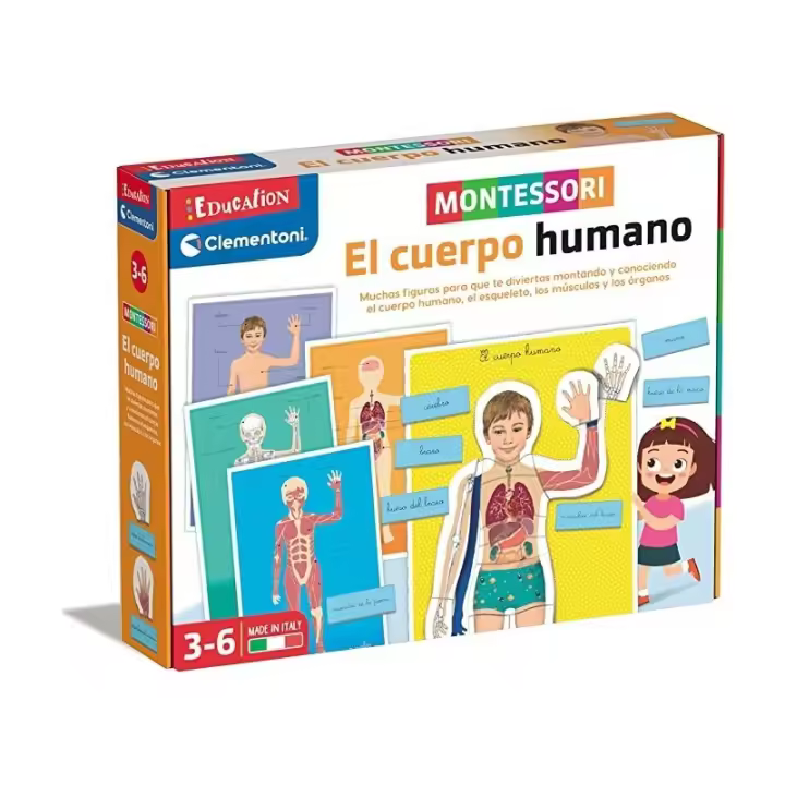 Juego educativo Montessori El cuerpo humano edad 3-6 años CLE554768 - 1
