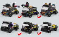 HUIQIBAO SWAT Camión De La Estación Policial Bloques De Construcción Modelo Para Niños Juguetes Educativos Helicóptero Y Coche De Figuras De La Ciudad - details 18