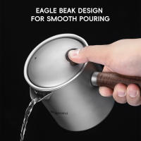 Ti Kettle De Cerámica Con Mango De Madera Para Camping Y Senderismo Hervidor De Té Portátil Con Strainer Material De Cerámica - details 1