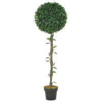 vidaXL Planta artificial árbol de laurel con macetero verde 130 cm - details 0