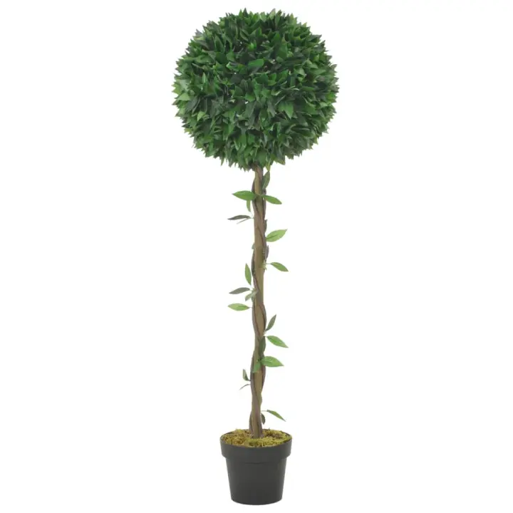 vidaXL Planta artificial árbol de laurel con macetero verde 130 cm - 1