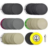 Papel De Lija Para Seco Y Húmedo De 3 Pulgadas 102 Piezas Assorted 800-5000 Grano Silicon Carbide Con Almohadilla De Eje 1/4 Pulgada Para Acabado De Muebles Y Polimento De Metales En Automóviles - details 0