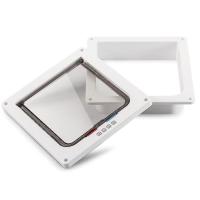 Diseño simple inteligente 4 Sises para Perros Pequeños, Gatos Material ABS 4 maneras de entrada y salida de la Puerta del Gato Puerta DE LA Aleta Puertpara Perros Suministros para mascotas - details 5