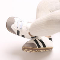 Zapatos De Caminar Para Bebés 0-18 Meses Con Solapa De Goma Suave Y Material De Cuero PU Cómodos Y Versátiles Con Patrón Rayado - details 9