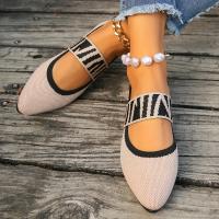 Zapatos De Mujer Veraniegos 2024 Slip-On Color Sólido Moda Confortable Planos Puntera Punzada Tejidos De Mueller Zapatos De Casual - details 11