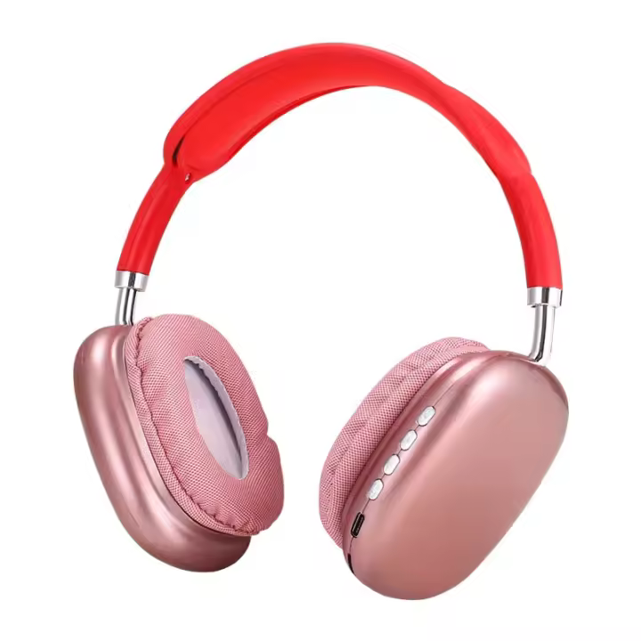 Auriculares Inalámbricos Bluetooth P9 con Cancelación de Ruido - Rojo - 1