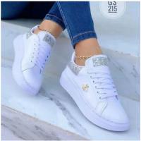 Zapatos Casuales Para Mujer Con Decoración De Mariposa Y Punta Redonda Suela Plataforma Cordones De Encaje Zapatos De Piel Vulcánicos Para Damas - details 3