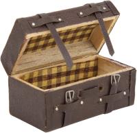 Maleta vintage en miniatura a Escala 1:12 para casa de muñecas, estilo clásico, retro, accesorio para casa de muñecas. - details 1