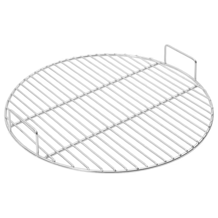 vidaXL Parrilla redonda de BBQ con asas acero inoxidable 304 Ø44,5 cm - 1