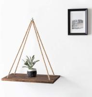 Estante De Pared De Madera Con Soporte Para Macetas Y Silla De Correa Decoración Nórdica Moderna Para El Hogar Diseño Simple Montaje En Pared - details 8