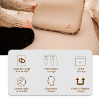Almohada De Viaje Ergonómica Autoinflable Para Acampar Almohada De Cuello Protector Con Funda Portátil Almohada De Seda 19D TPU 30D Tejido - details 13