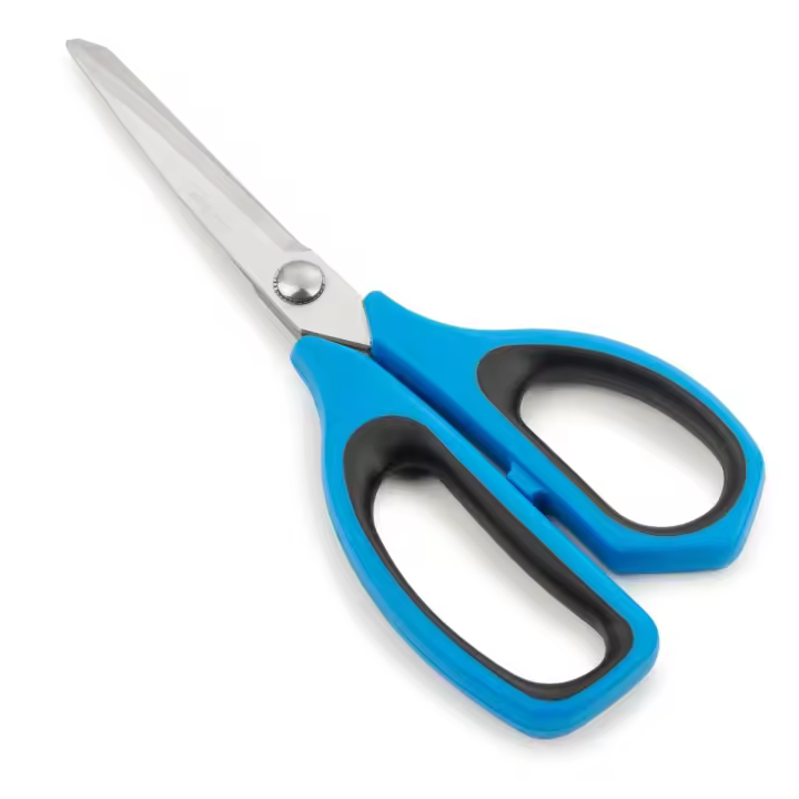 Arcos Tijeras cocina Acero Inoxidable. Tijeras cocina profesionales para cortar todo tipo alimentos. Mango polipropileno y Hoja 215 mm. Serie Prochef. Color azul y negro. - 1