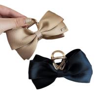 Pinza De Cabello De Satén Negro Para Mujer Estilo Elegante Y Sencillo Accesorio De Verano Para El Cabello En La Parte Superior De La Cabeza - details 7