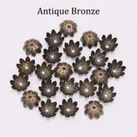 100pcs Lotus Flower Metal Bead Caps 8-10mm Espaciadores Libres Para Creación De Joyas DIY Capa De Cono Final Herramientas De Fabricación - details 8