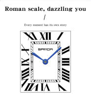 Reloj De Cuarzo SANDA Con Numeros Romanos En Cuero Acero Inoxidable Resistente Al Agua Para Hombres Y Mujeres Estilo Casual - details 1