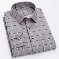 Camisa De Patoleta Para Hombre Con Manga Larga Para Uso Formal Y Casual Estilo Casual Inteligente Cuadros Talla Única - details 13