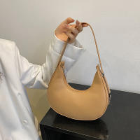 Bolso De Hombro Para Mujer Yogodlns Nueva Primavera Color Sólido Forma De Media Luna Lujo PU Cuero Bolsos Versátiles Con Funda - details 23