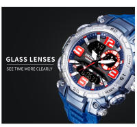 Reloj De Pulsera Deportivo SMAEL Para Hombres Dual Display Resistente Al Agua Cronógrafo Militar Con Pantalla LED Y Luz Retroiluminada - details 10
