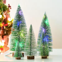 Decoración De Navidad LED Miniátrica Para Escritorio Árbol Luminoso DIY Adornos Para Oficina Y Fiesta En Casa Material Plástico - details 3