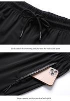 Shorts De Running Para Hombre Pantalones Cinco Puntos De Seda Helada Talla Grande Disponible En Tamaños 5XL-9XL - details 10