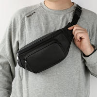 Bolsa De Cintura Para Hombre De Cuero Genuino 100% Mini Viaje Fanny Pack Bolsa De Cinturón De Cuero Para Teléfono Móvil Estilo Casual - details 10