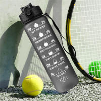 Botella De Agua Deportiva De 1L Con Marca De Tiempo Y Color Gradiente Resistente a Fugas Para Oficina Gimnasio Exterior - details 10
