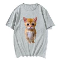 Camiseta Casual De Gato Divertido 3D Para Mujer Y Hombre Harajuku Verano Moda Camisetas Unisex Estilo Japonés Talla Regular - details 1