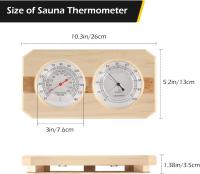 Termómetro de sauna 2 en 1, termómetro Fahrenheit de Madera, higrómetro para sauna, higrotermógrafo interior para Sala de sauna - details 4