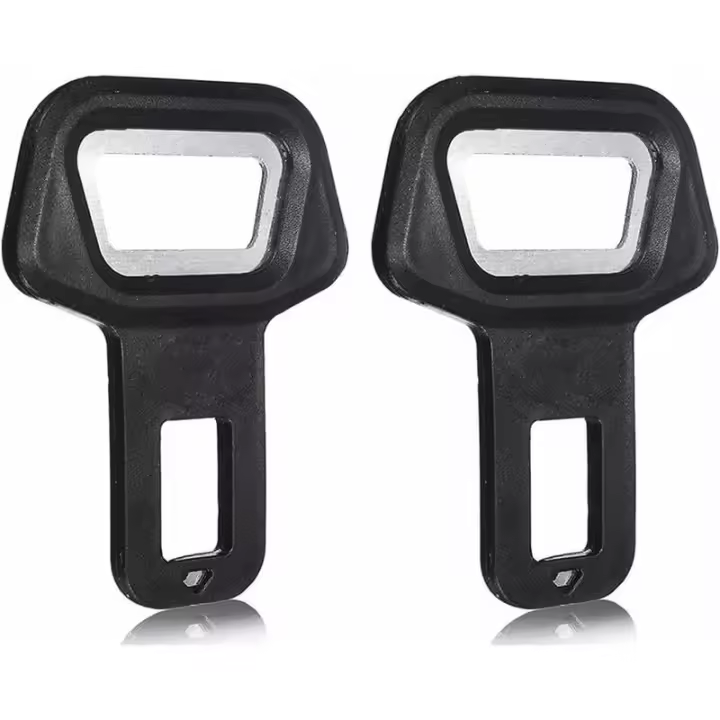 Hebilla de cinturón de seguridad de 2 piezas con abridor de botellas, conector de cinturón de seguridad para todas las marcas de automóviles, clip de hebilla de cinturón de automóvil negro - 1