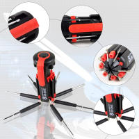 Juego De Destornilladores Portátil 8 En 1 Con 6 Luces LED Cruzadas Y Phillips Herramientas Profesionales Para Reparación DIY - details 2
