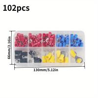 Kit Comprehensivo De Terminales Eléctricos 102/280/300/480pcs Conectores Duros Aislados De Juego De Terminales De Punta Y Anillo Eficientes Para Cableado - details 1