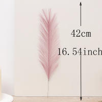 DociDaci 15pcs Flor De Pampas Artificial Para Decoración De Hogar Boda Fiesta Dormitorio Plantas Falsas Para Vaso Estilo De Hierba - details 1
