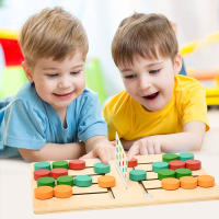 Juego Educativo De Montessori Tablero De Puzzle De Madera Colorido Juguete Sensorial De Alineación De Colores Para Niños Actividad De Preescolar Para Bebés - details 2