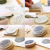 10 Piezas De Bloques De Grabado De Goma Planos Redondos Y Cuadrados Mixtos De 50 Mm Para Principiantes O Profesionales Scrapbooking Colores Mixtos - details 5