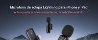 Micrófono de solapa inalámbrico para iPhone 5-14, minimicrófono de solapa con pantalla LED para iPhone con cancelación de ruido, paquete de 2 micrófonos de solapa inalámbricos para grabación de videos y vlogs de creadores de contenido - details 0