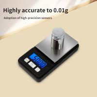 FODWET Escala Digital Mini De Precisión 0.01g Con Pantalla LCD Portátil Para Joyería Y Medicina Herbal Escala De Miligramos De Acero Inoxidable - details 2